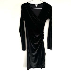 ARITZIA Wilfred Free Klum Black Velvet Dress  Mid Length Size XS